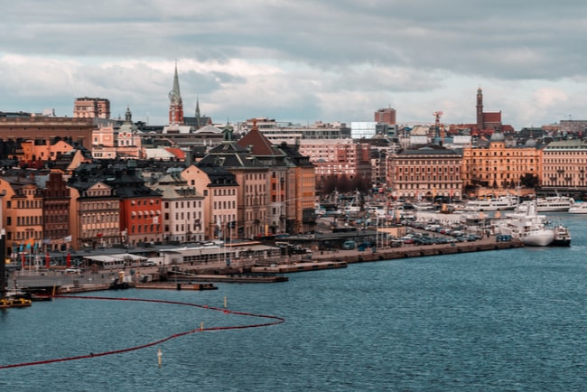 Stockholms stadskärna på avstånd